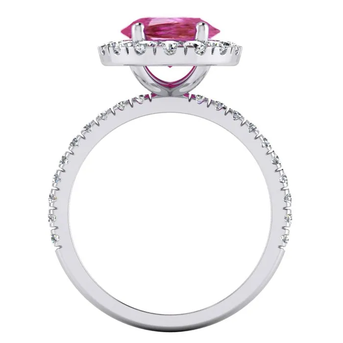 Rings Pink Sapphire Halo Diamond Ring HarryChadEntcom Rings Pink Sapphire Halo Diamond Ring HarryChadEntcom