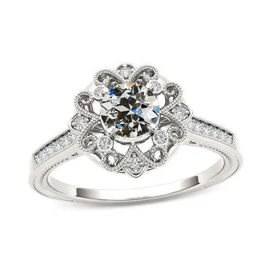 Rings Round Old Cut Natural Earth Mined Diamond Wedding Ring Flower Antique Style 225 Carats HarryChadEntcom Rings Round Old Cut Natural Earth Mined Diamond Wedding Ring Flower Antique Style 225 Carats HarryChadEntcom