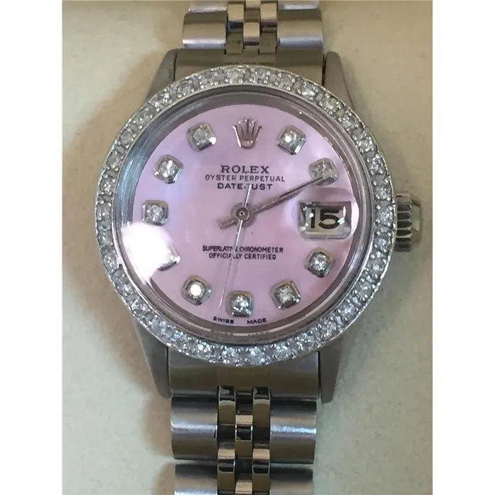 Rolex Datejust Watch Mother Of Pearl Dial Diamond Bezel Ss GB Watches