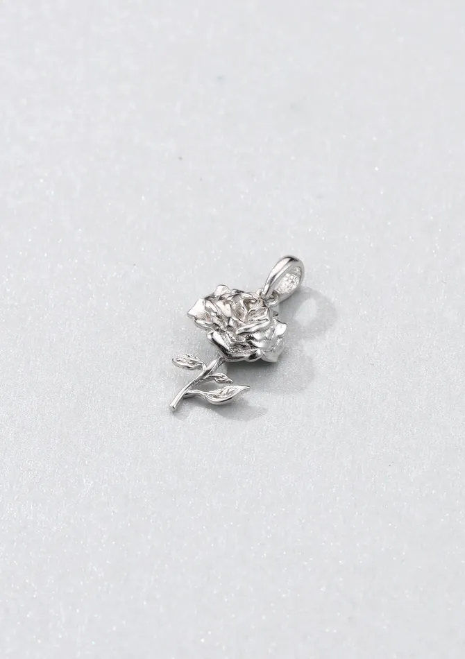 Rose Pendant Sterling Silver Hey Happiness Necklaces