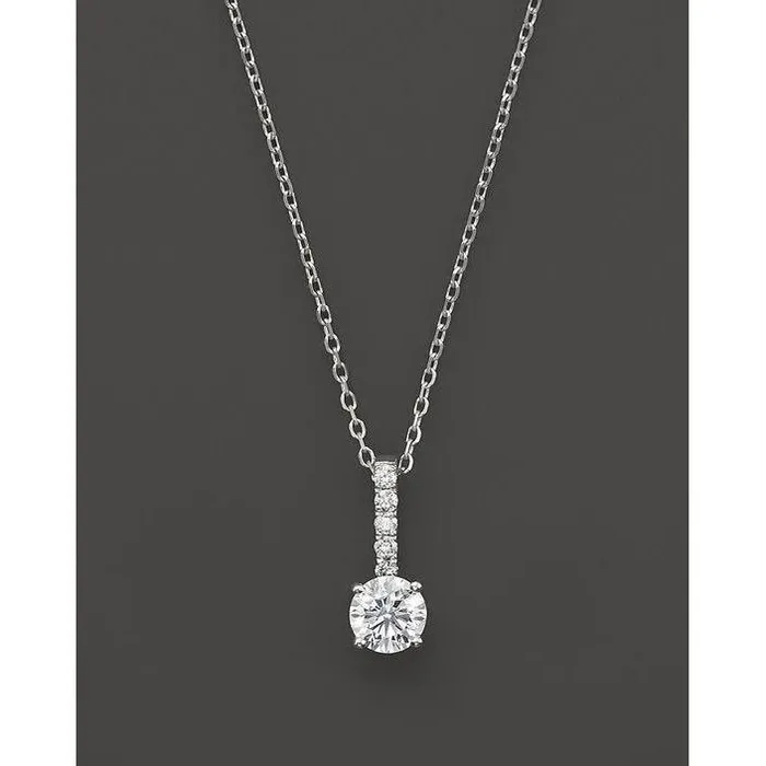 Round Cut Genuine Natural Earth Mined Diamond Ladies Pendant 550 Carats White Gold Jewelry GB Necklaces Round Cut Genuine Natural Earth Mined Diamond Ladies Pendant 550 Carats White Gold Jewelry GB Necklaces
