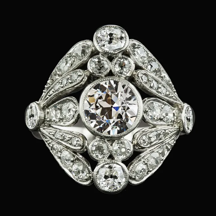 Round Old Mine Cut Natural Earth Mined Diamond Fancy Ring Bezel Set Jewelry 4 Carats HarryChadEntcom Rings