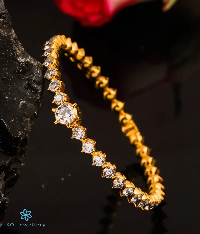 Silversmith Bracelets The Vaibhava Silver Solitaire Bracelet SingleSize 2426