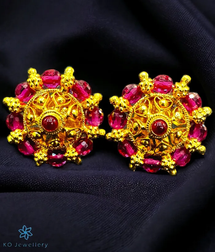 Silversmith Earrings The Lakshita Silver Earstuds pink