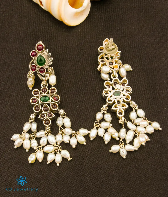 Silversmith Earrings The Pragathi Silver Pearl Earrings