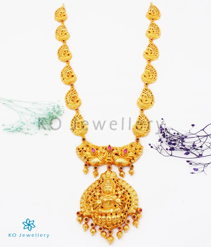 Silversmith Necklaces The Anisha Silver Lakshmi Nakkasi Necklace