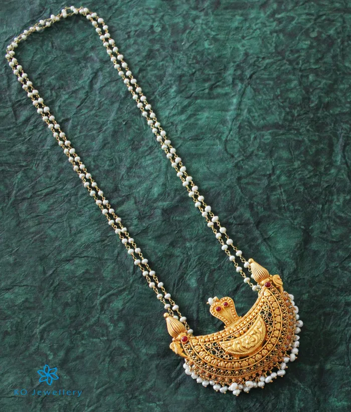 Silversmith Necklaces The Viloma Kokkethathi Silver Pearl Necklace