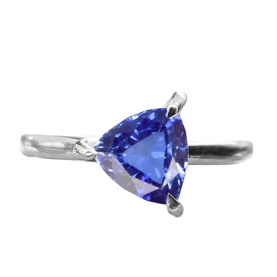 Solitaire Ring Trillion Shaped Prong Set Blue Sapphire 150 Carats HarryChadEntcom Rings Solitaire Ring Trillion Shaped Prong Set Blue Sapphire 150 Carats HarryChadEntcom Rings