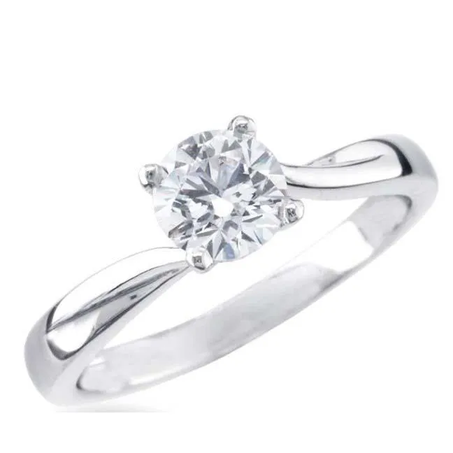 Solitaire Sparkling Brilliant Cut 175 Carats Natural Earth Mined Diamond Engagement Ring GB Rings Solitaire Sparkling Brilliant Cut 175 Carats Natural Earth Mined Diamond Engagement Ring GB Rings