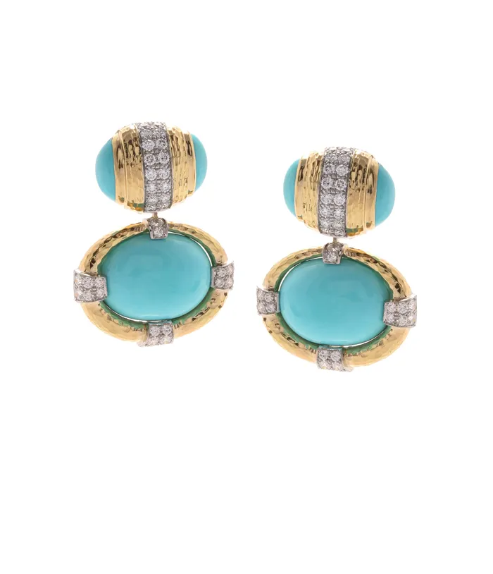 Sunshine Earrings Turquoise David Webb Earrings