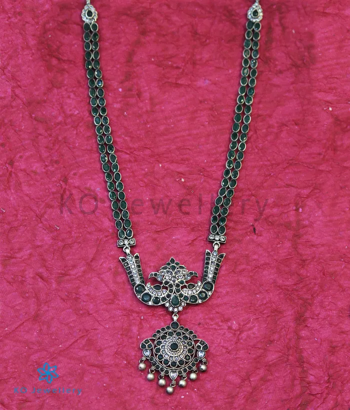 The Hasti Silver Peacock Necklace Oxidised Silversmith Necklaces