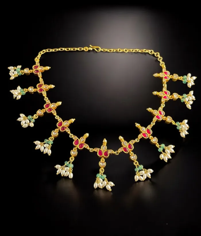 The Ridha Silver KundanJadau Necklace Kundan Necklaces