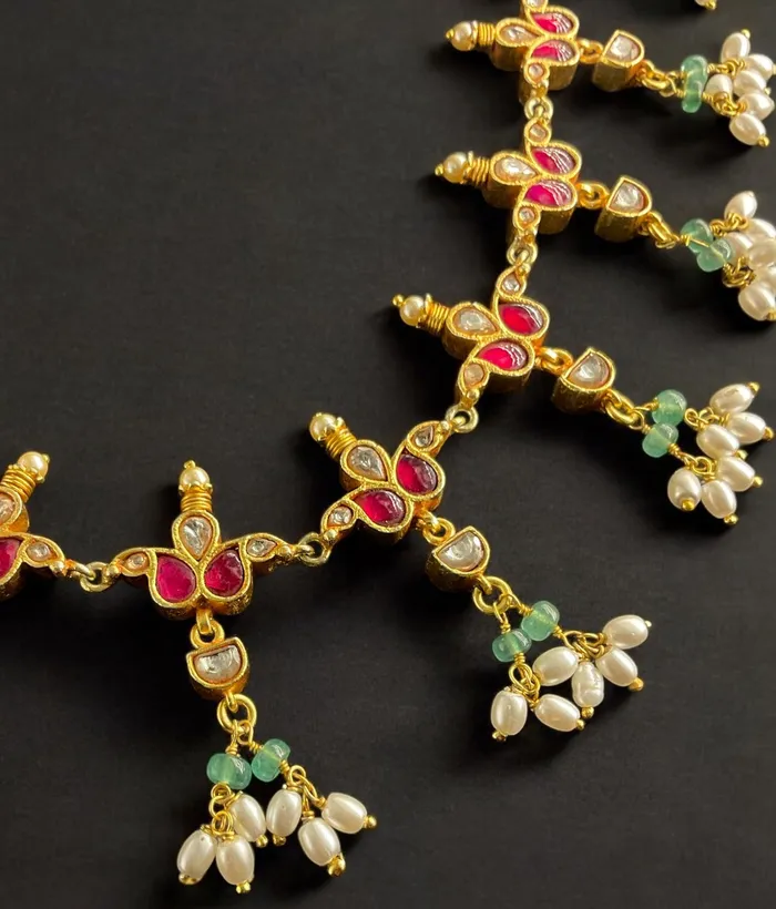 The Ridha Silver KundanJadau Necklace Kundan Necklaces