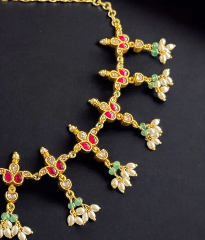 The Ridha Silver KundanJadau Necklace Kundan Necklaces