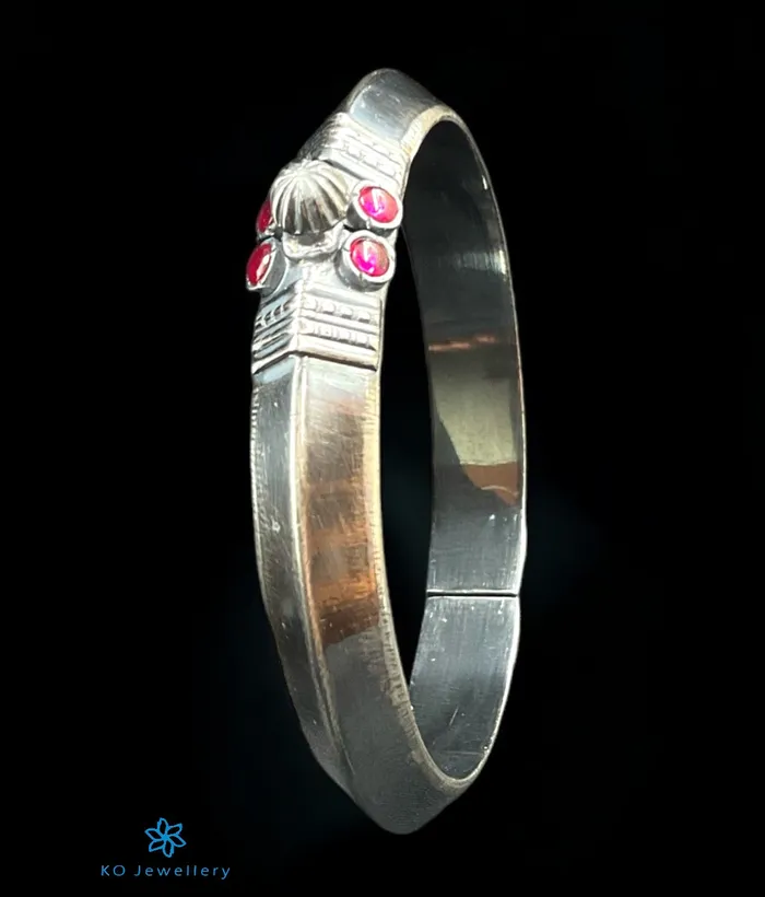 The Sharika Silver Antique Openable BraceletOxidisedSize22242628 Silversmith Bracelets