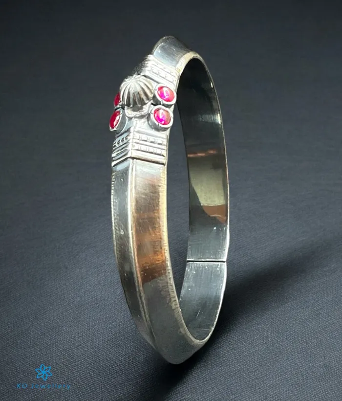 The Sharika Silver Antique Openable BraceletOxidisedSize22242628 Silversmith Bracelets