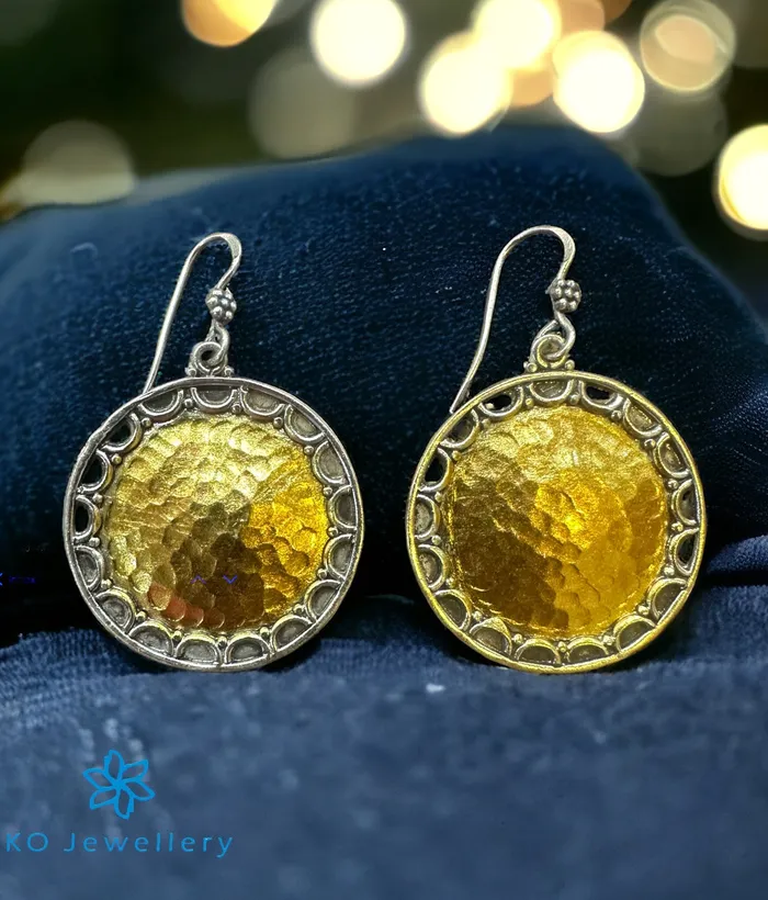 The Zaida Silver Two Tone Earrings Jaipur Earrings
