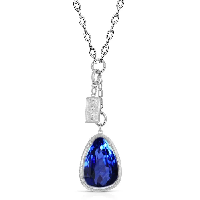 Triangle Shape Sapphire Dog Tag Pendant Mens Gold HarryChadEntcom Necklaces Triangle Shape Sapphire Dog Tag Pendant Mens Gold HarryChadEntcom Necklaces