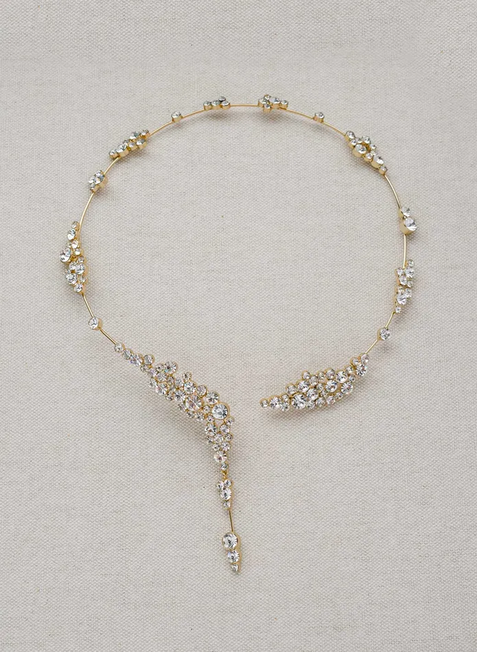 twigs honey Champagne bubbles crystal necklace Style 2419 Necklaces