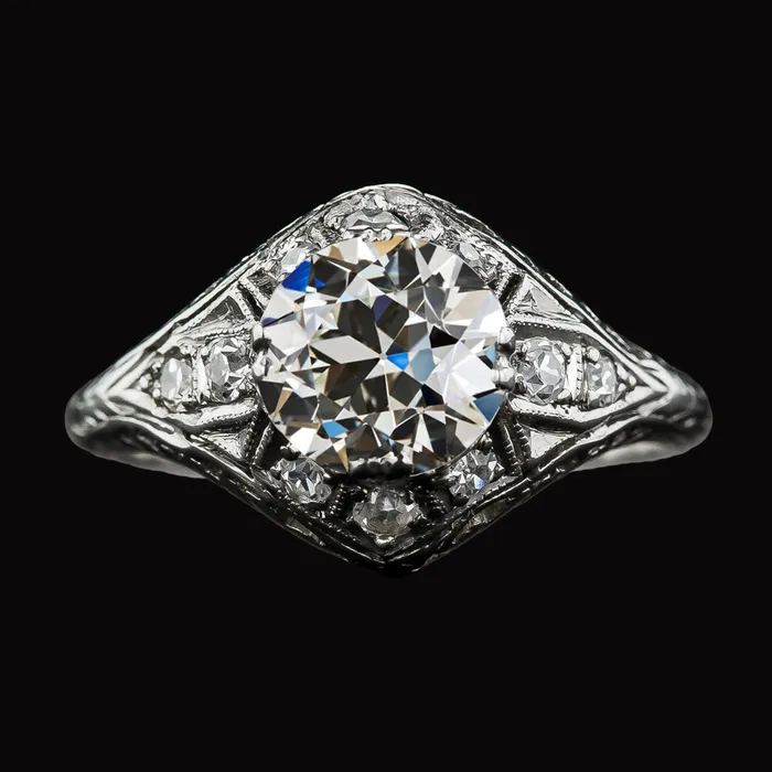 Vintage Style Anniversary Ring Round Old Cut Natural Earth Mined Diamond 350 Carats HarryChadEntcom Rings Vintage Style Anniversary Ring Round Old Cut Natural Earth Mined Diamond 350 Carats HarryChadEntcom Rings
