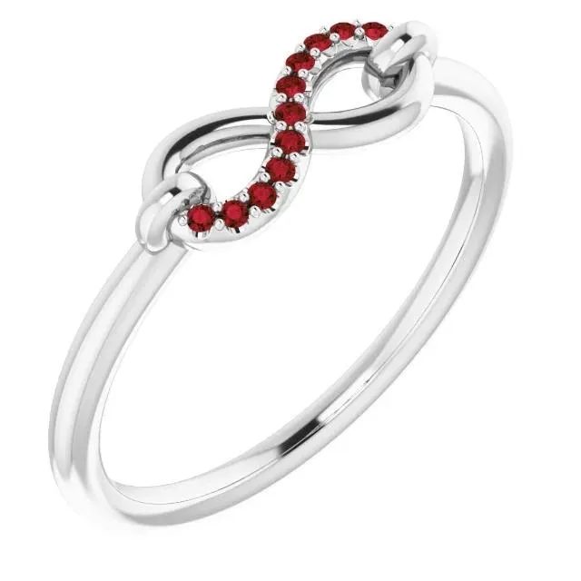 Wedding Infinity Band 025 Carats Burma Ruby Jewelry GB Rings