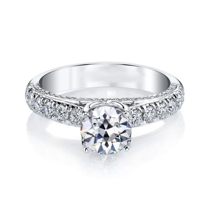 Womens Ring Round Old Mine Cut Genuine Natural Earth Mined Diamond Cathedral Set 550 Carats HarryChadEntcom Rings Womens Ring Round Old Mine Cut Genuine Natural Earth Mined Diamond Cathedral Set 550 Carats HarryChadEntcom Rings