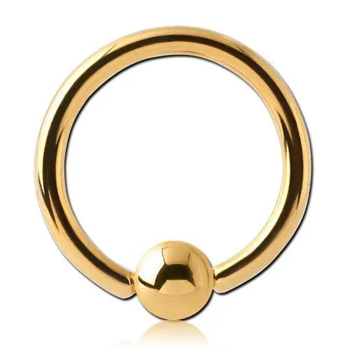 14g Gold Captive Bead Ring Tulsa Body Jewelry Rings