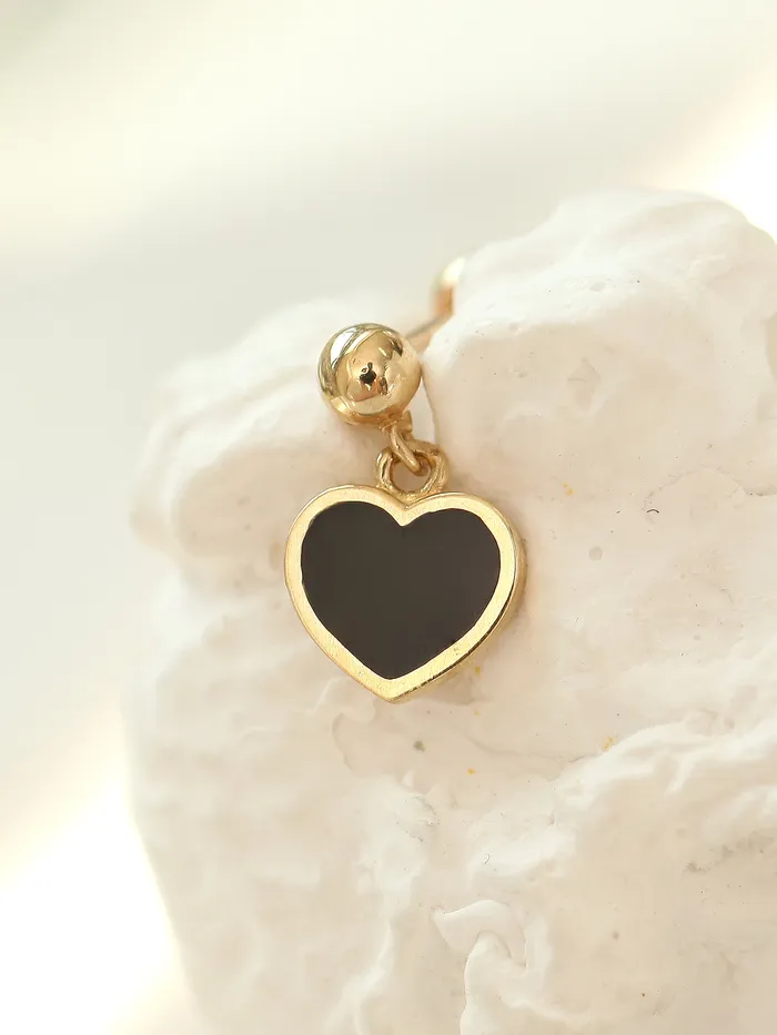 14K Gold Cross Heart Cartilage earring 20g MinimalBijoux Earrings