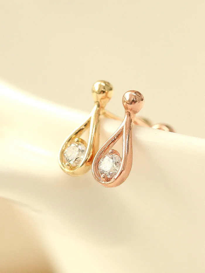 14K gold Cubic Teardrop cartilage earring 20g MinimalBijoux Earrings