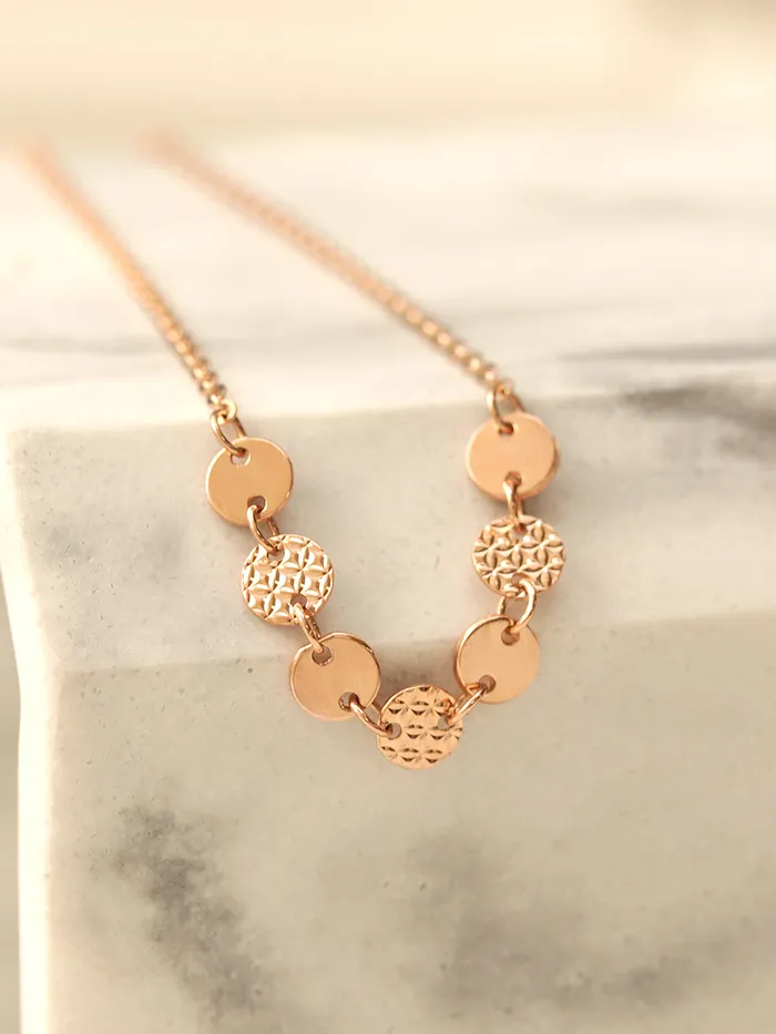 14K Gold Mini Cutting Coin Anklet MinimalBijoux PreStyled Sets