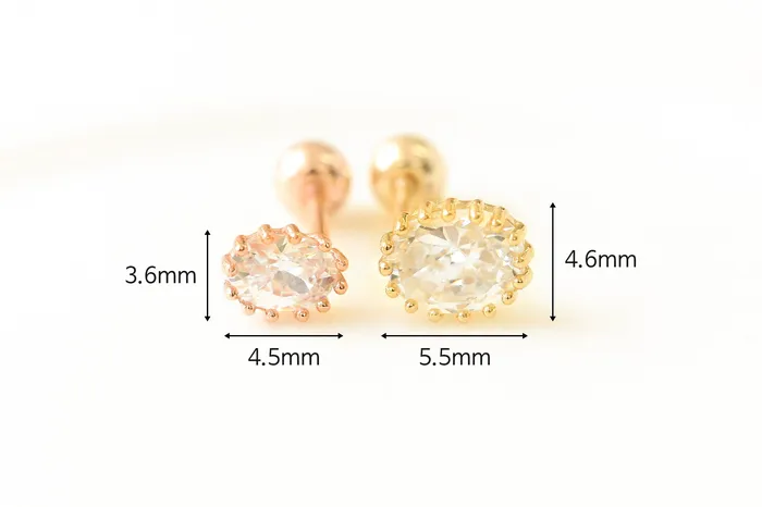 14K gold Round Cubic cartilage earring 20g MinimalBijoux Earrings