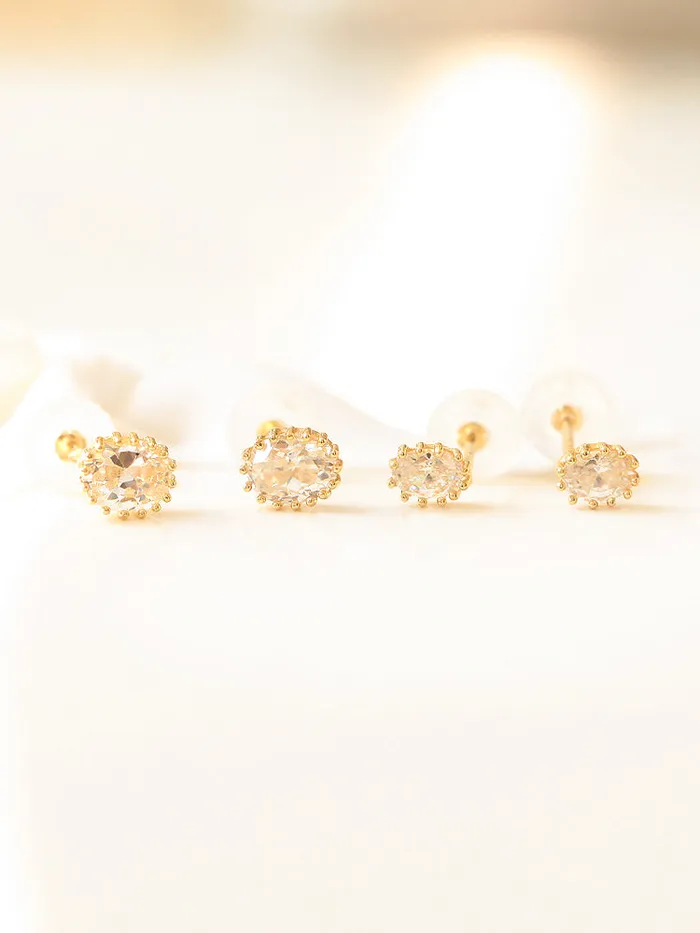 14K gold Round Cubic cartilage earring 20g MinimalBijoux Earrings