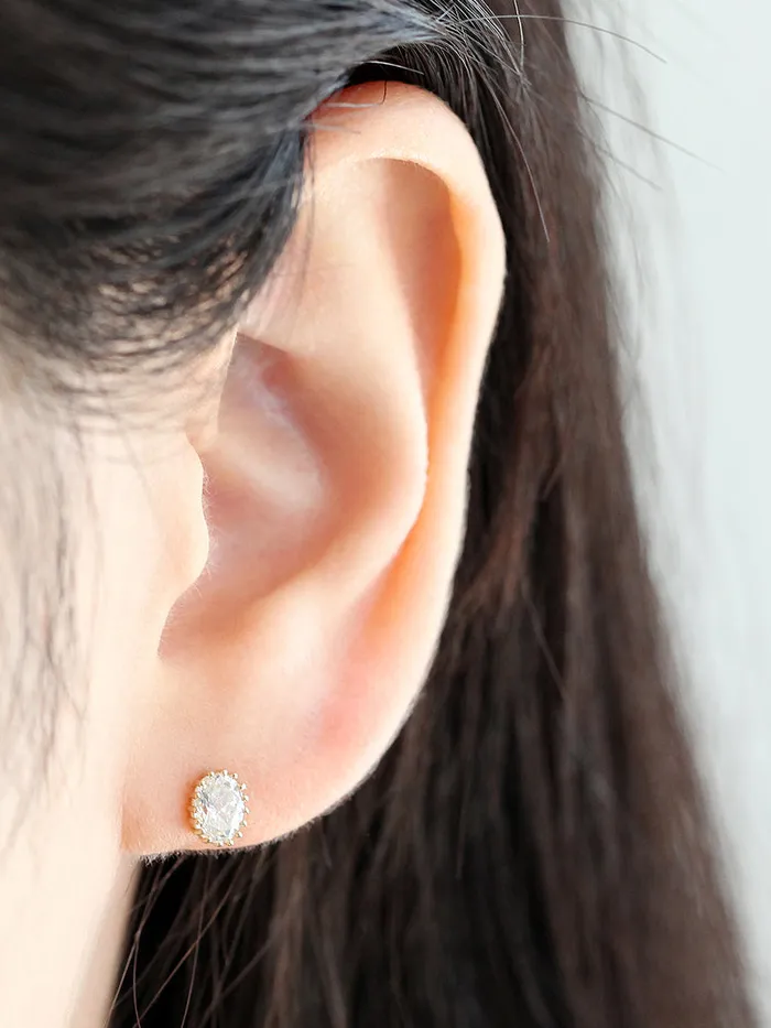 14K gold Round Cubic cartilage earring 20g MinimalBijoux Earrings