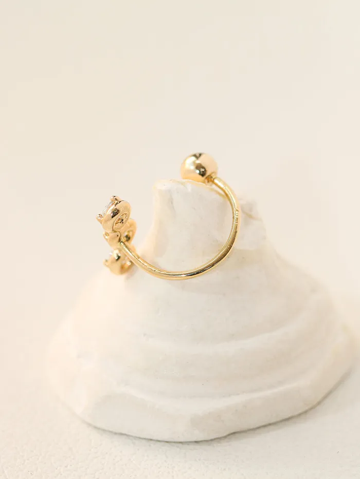 14K Gold Trio CZ Curve Piercing 20G MinimalBijoux PreStyled Sets