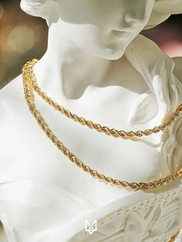 14K Rope Chain Necklace MinimalBijoux Necklaces