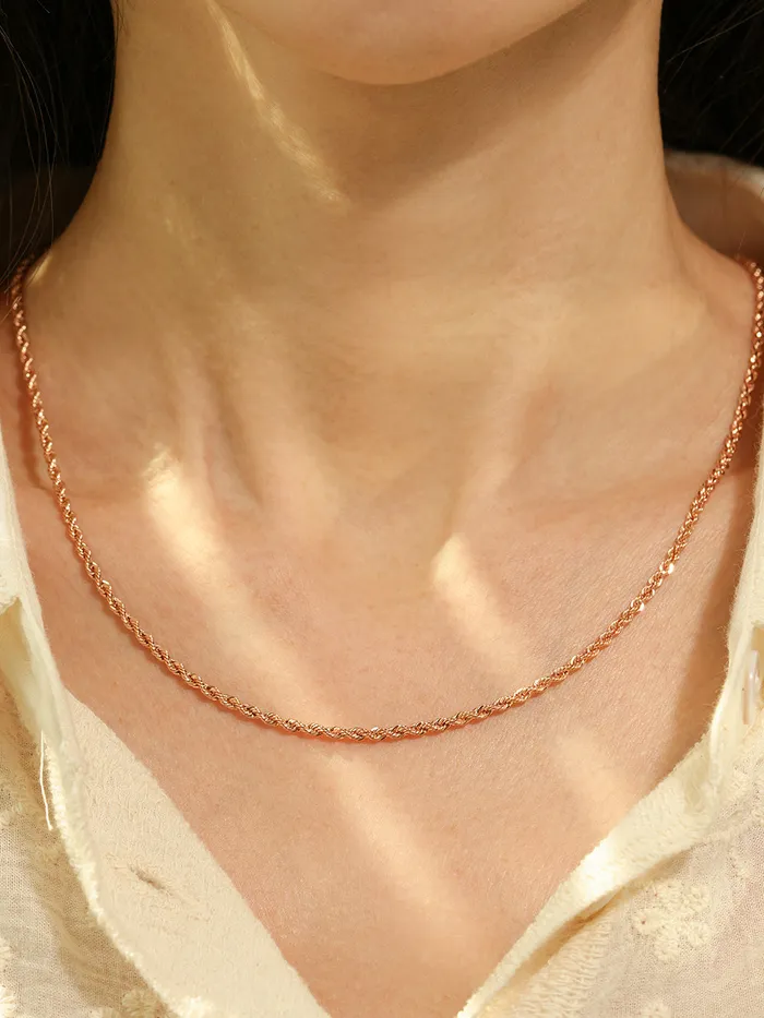 14K Rope Chain Necklace MinimalBijoux Necklaces
