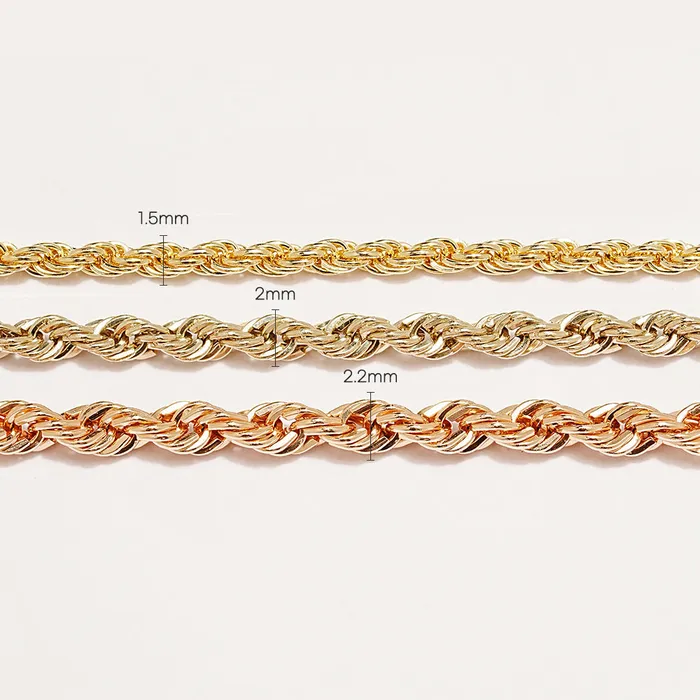 14K Rope Chain Necklace MinimalBijoux Necklaces