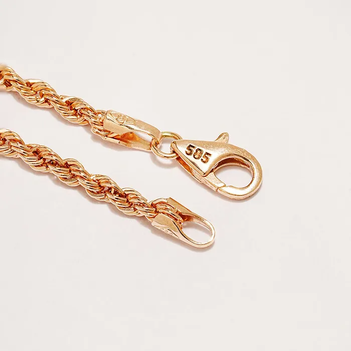 14K Rope Chain Necklace MinimalBijoux Necklaces