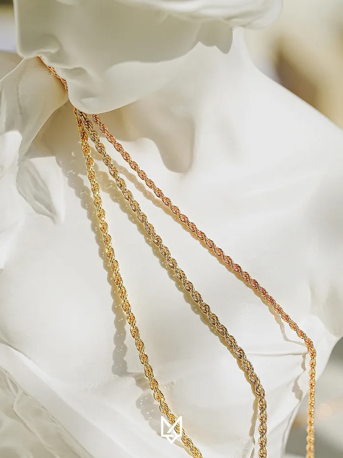 14K Rope Chain Necklace MinimalBijoux Necklaces