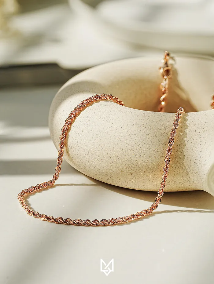 14K Rope Chain Necklace MinimalBijoux Necklaces