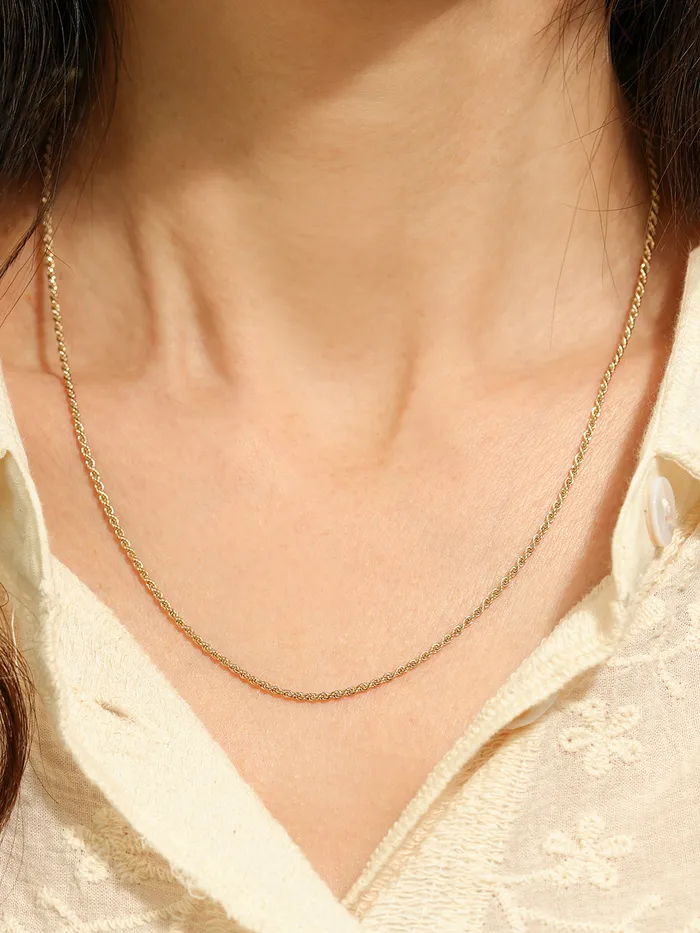 14K Rope Chain Necklace MinimalBijoux Necklaces