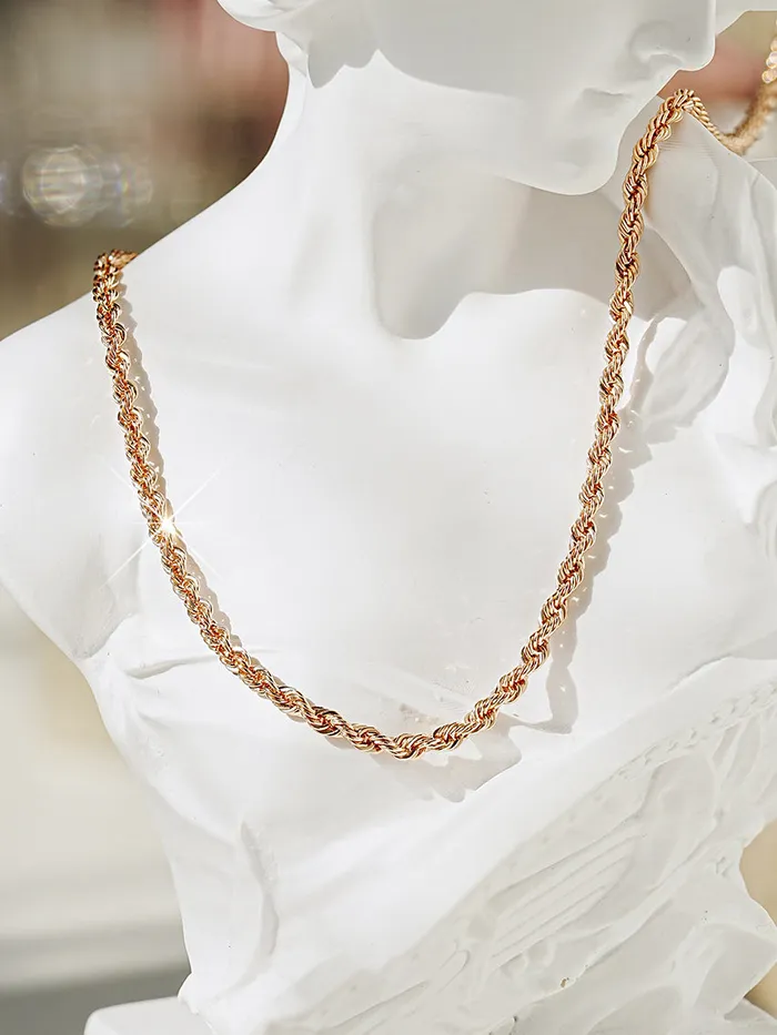 14K Rope Chain Necklace MinimalBijoux Necklaces