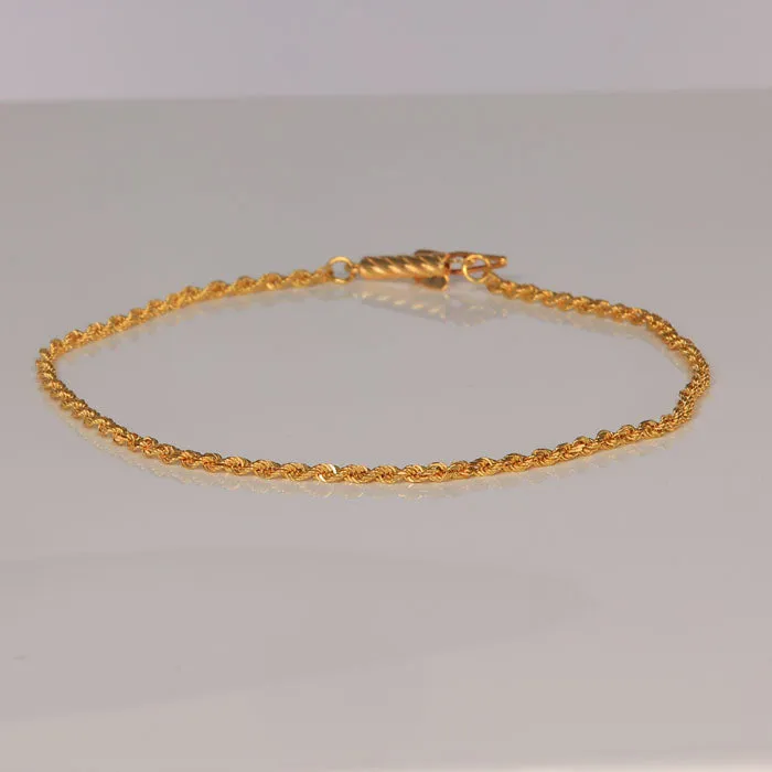 14K Yellow Gold Rope Bracelet Moriartys Gem Art Bracelets