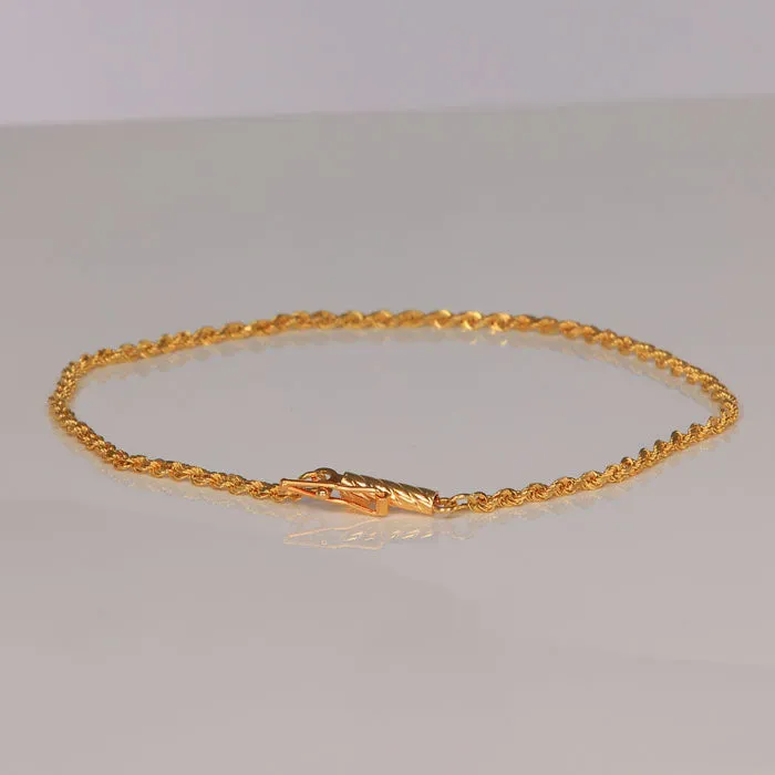 14K Yellow Gold Rope Bracelet Moriartys Gem Art Bracelets