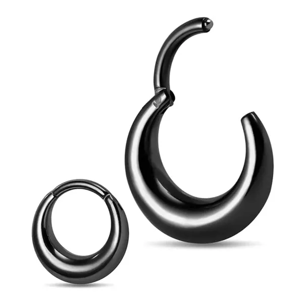 16g Black Chunky Hinged Segment Ring Tulsa Body Jewelry Rings