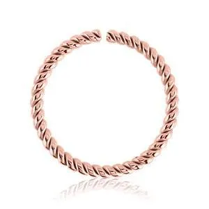 18g Braided Rose Gold Continuous Ring Tulsa Body Jewelry Rings