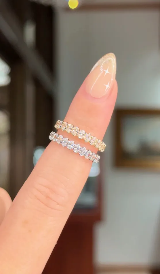 30mm Mini Oval Lab Diamond Ring 50 Eternity Princess Bride Diamonds Rings