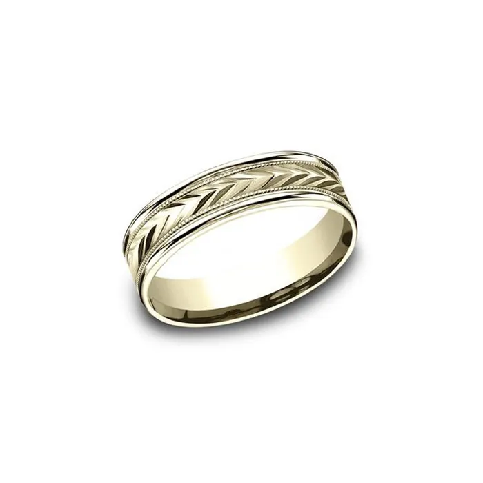 6mm Tribal Arrow Yellow Gold Ring Princess Bride Diamonds Rings
