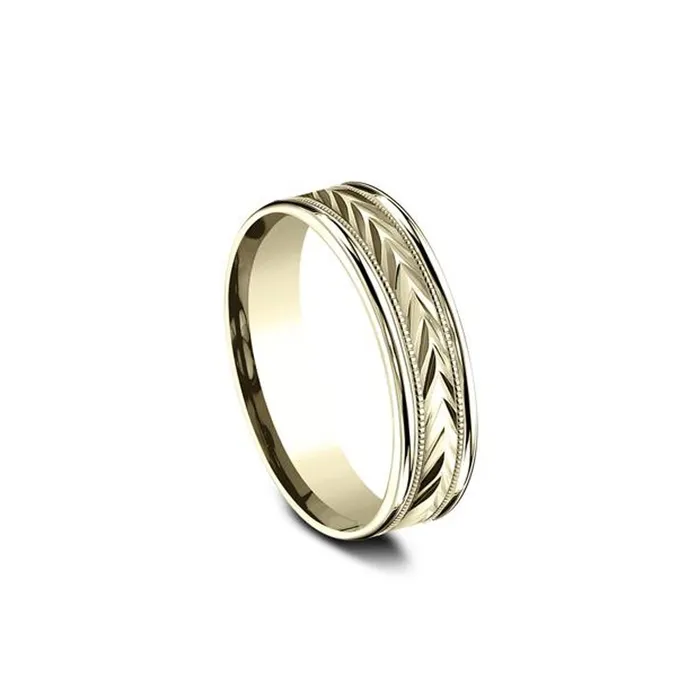 6mm Tribal Arrow Yellow Gold Ring Princess Bride Diamonds Rings