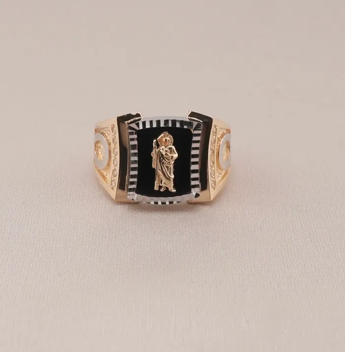 AB and J 14K Gold San Judas Mens Ring RG3365 Rings AB and J 14K Gold San Judas Mens Ring RG3365 Rings